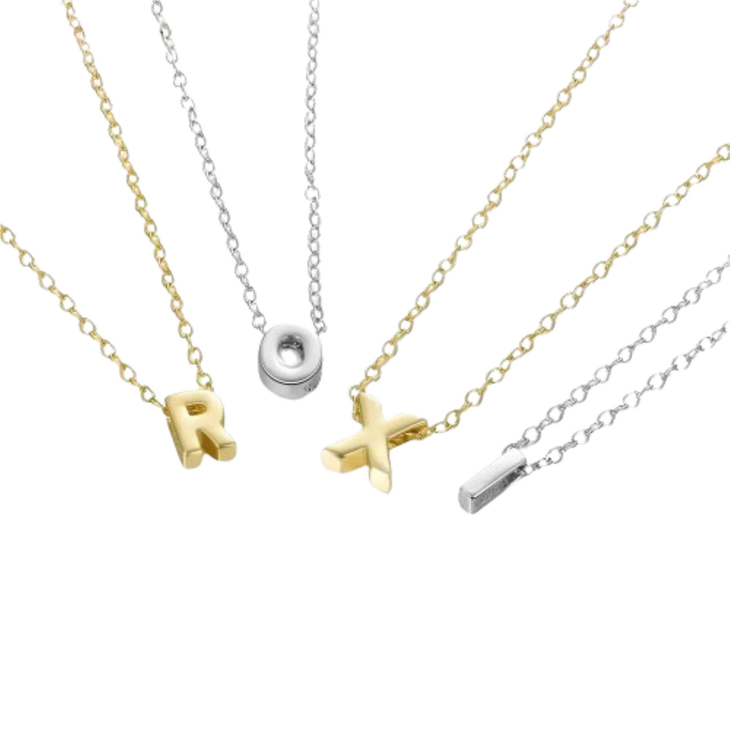 Sterling Silver Initial Letter Necklace
