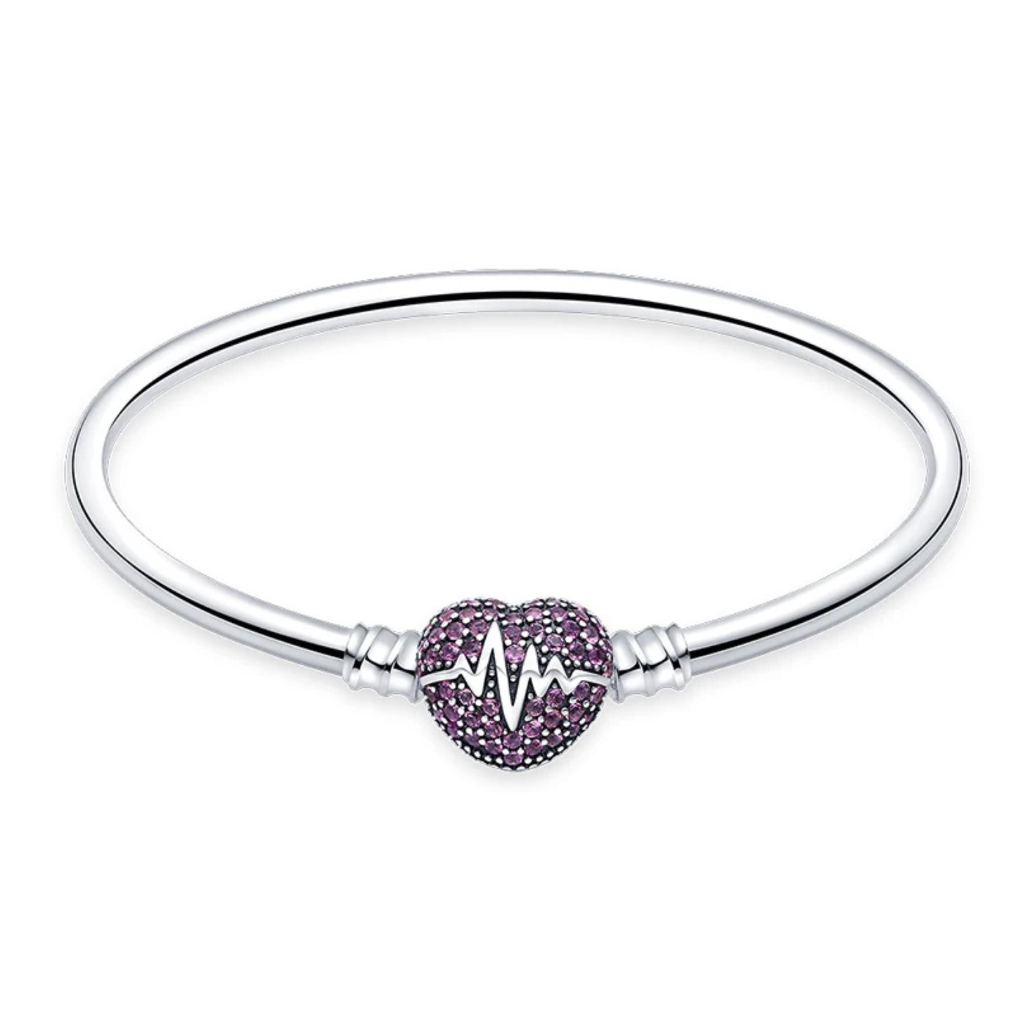 Beating Heart Silver Charm Bracelet