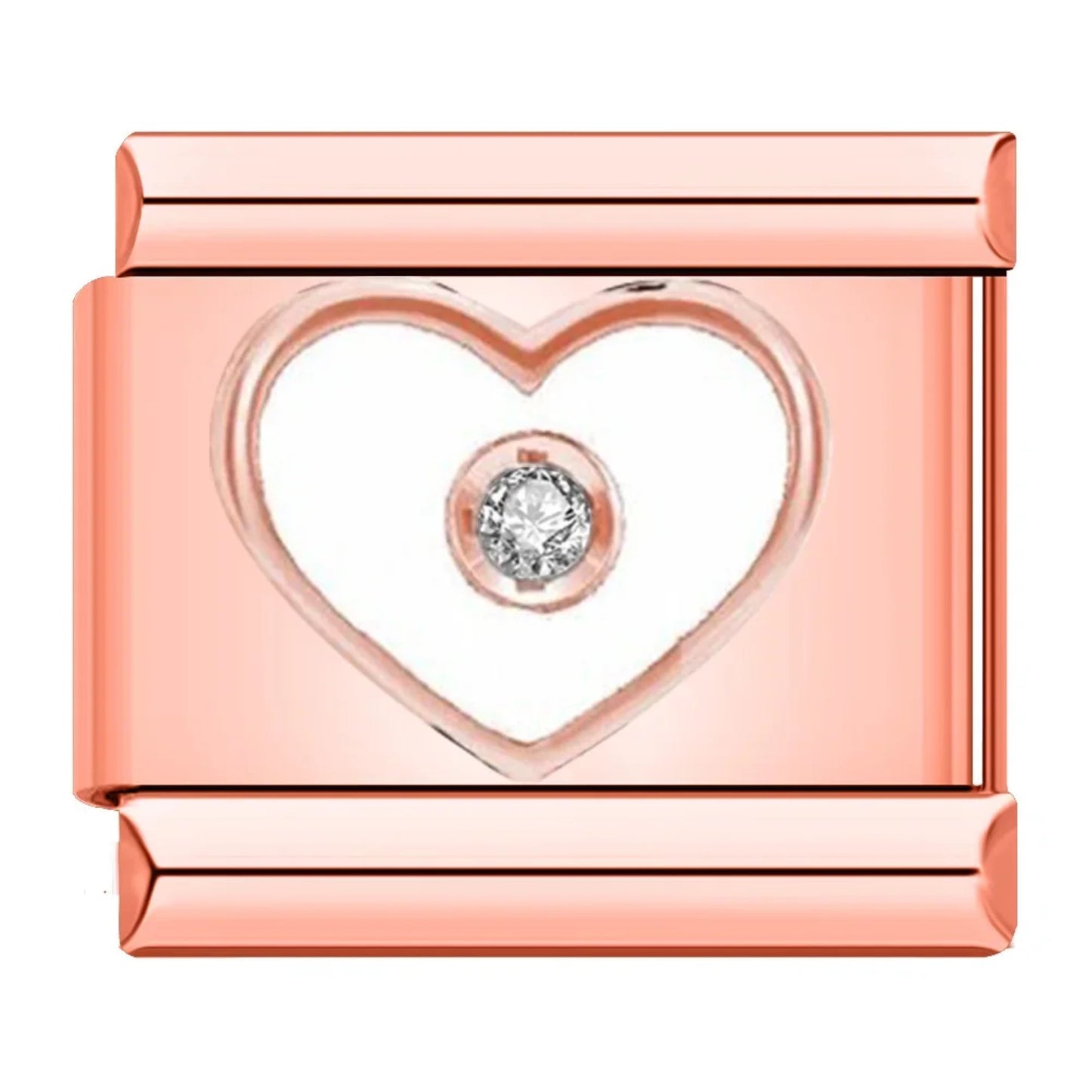 Rose Gold Heart Charm