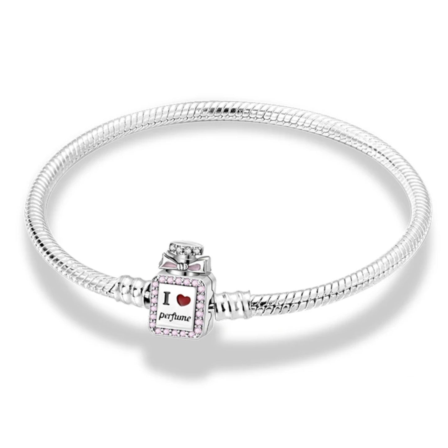 I love Parfume Silver Charm Bracelet