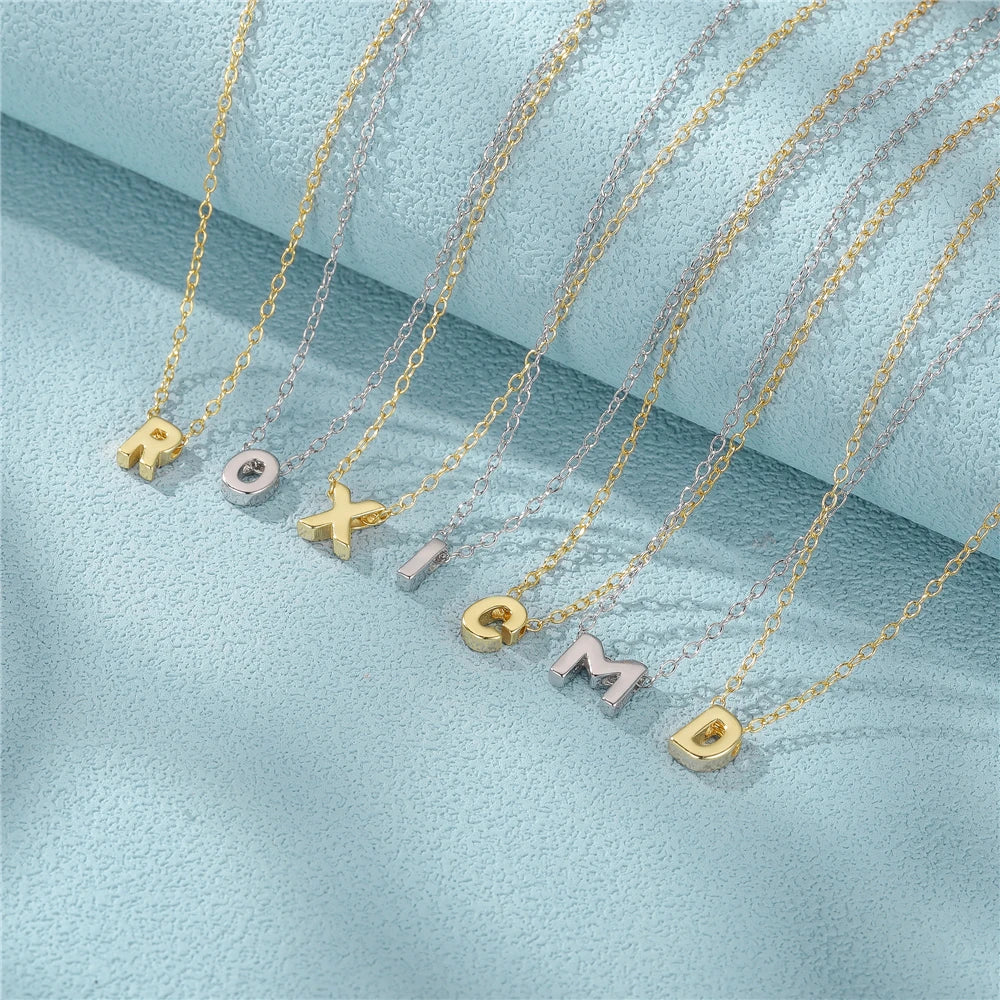 Sterling Silver Initial Letter Necklace