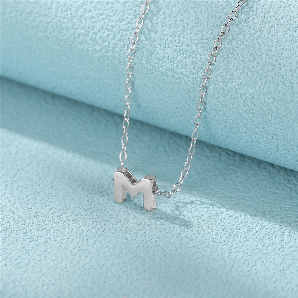 Sterling Silver Initial Letter Necklace
