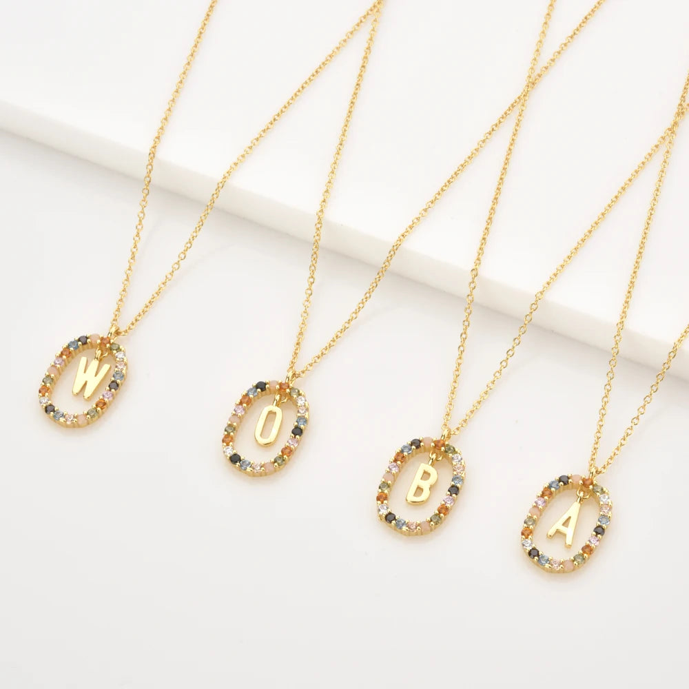 Zircon Letter Necklace