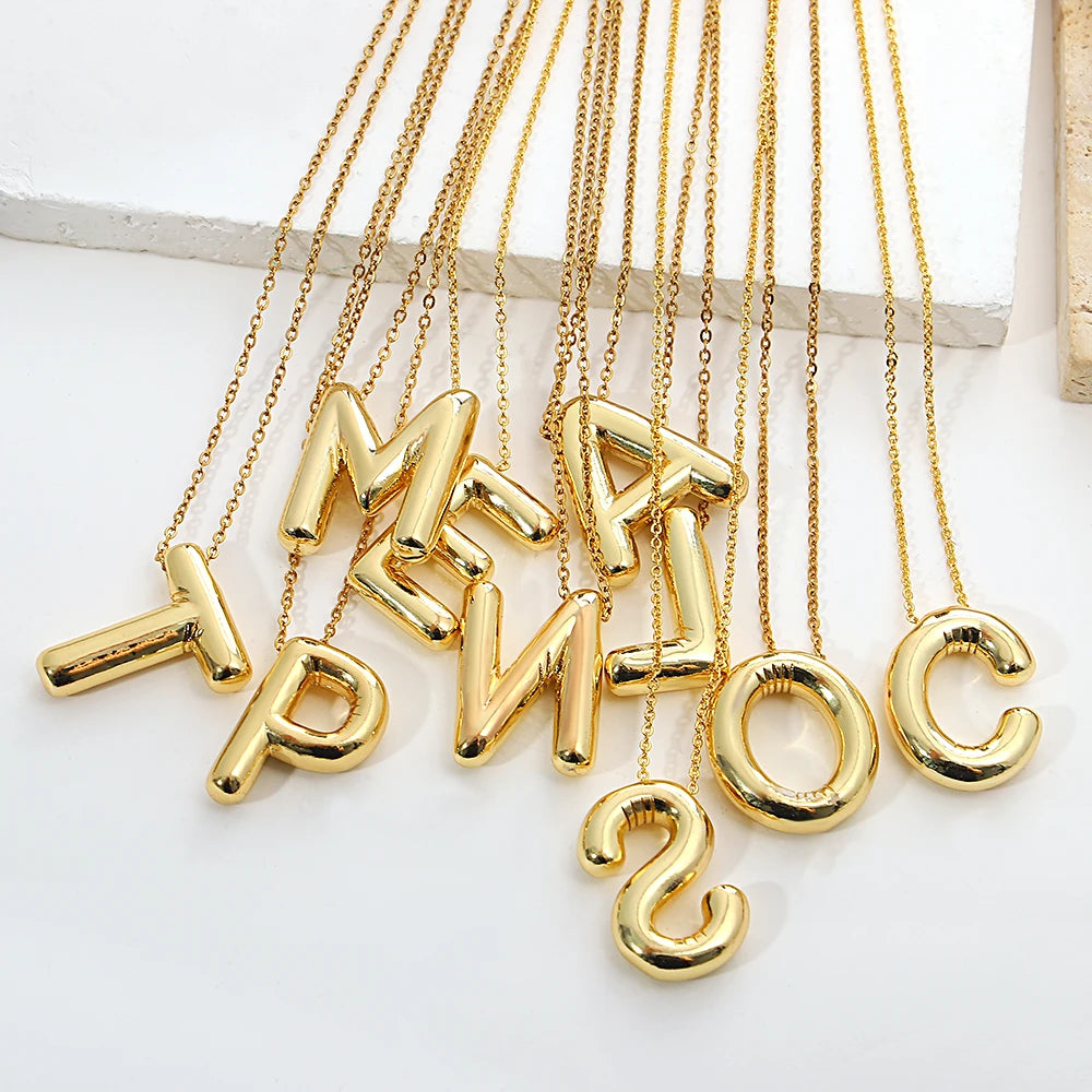 Large Initial Necklace