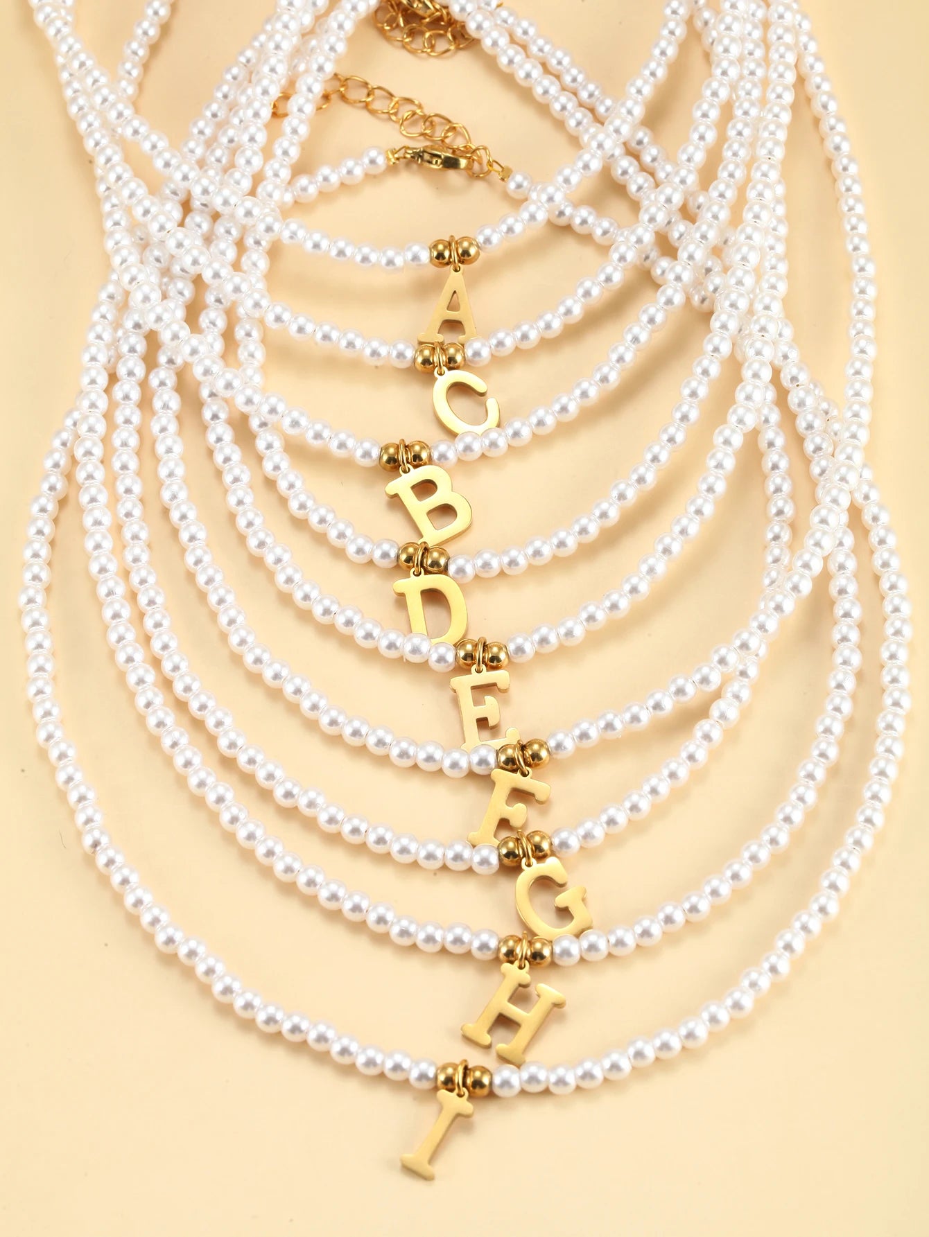 Initial Pearl Necklace