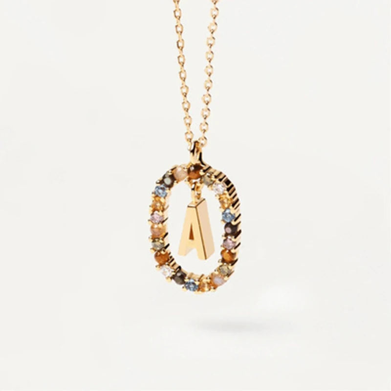 Zircon Letter Necklace