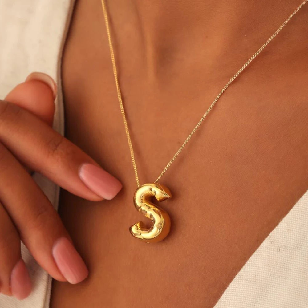 Large Initial Necklace