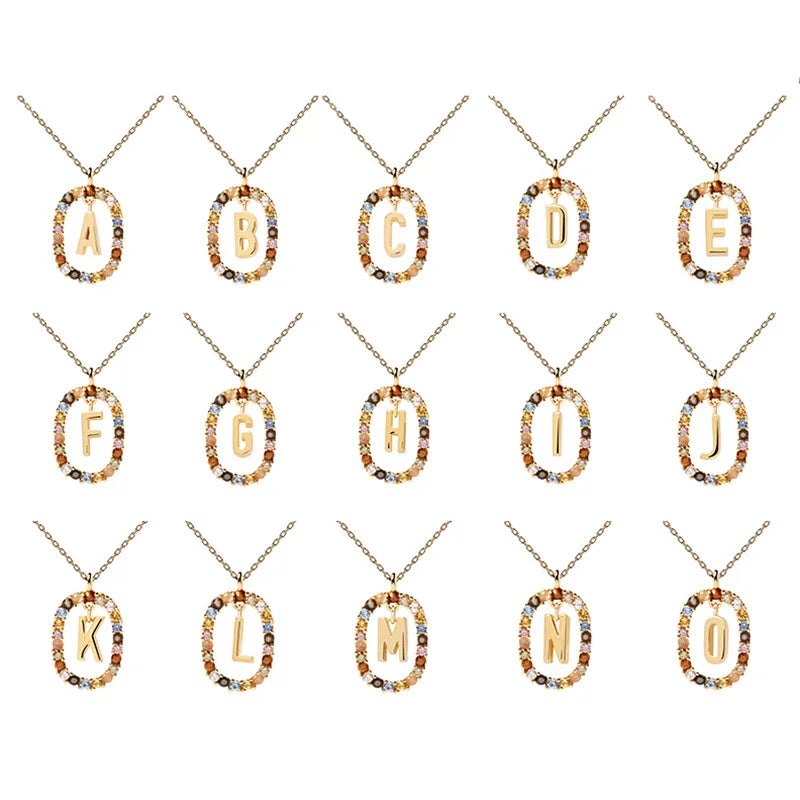Zircon Letter Necklace
