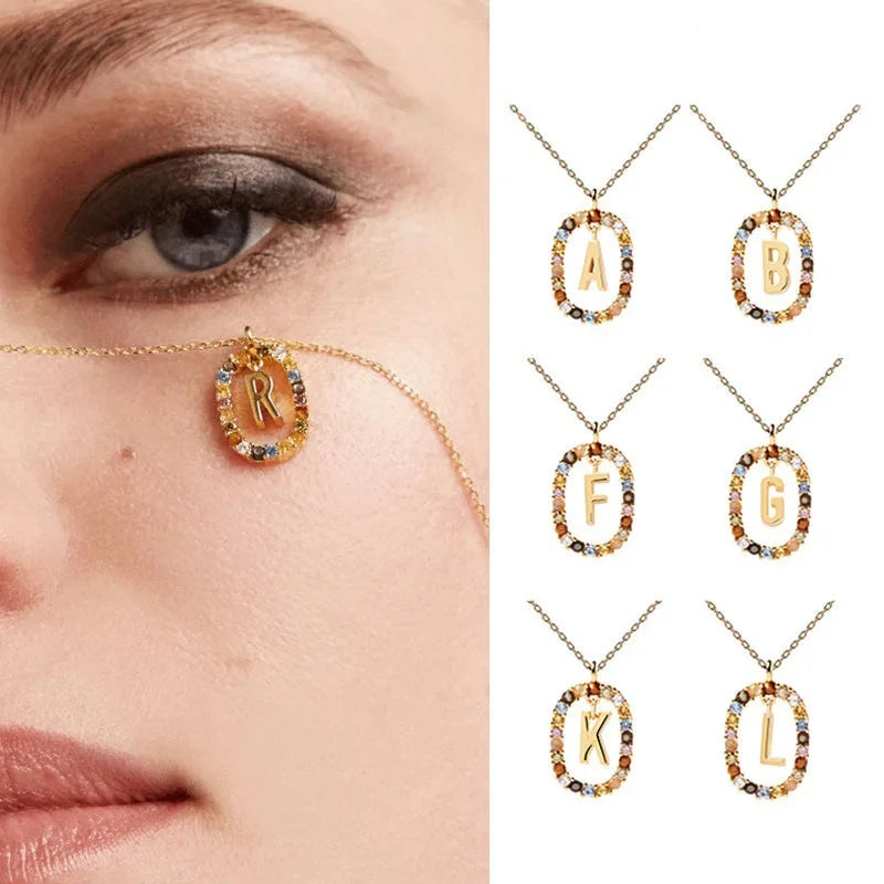 Zircon Letter Necklace