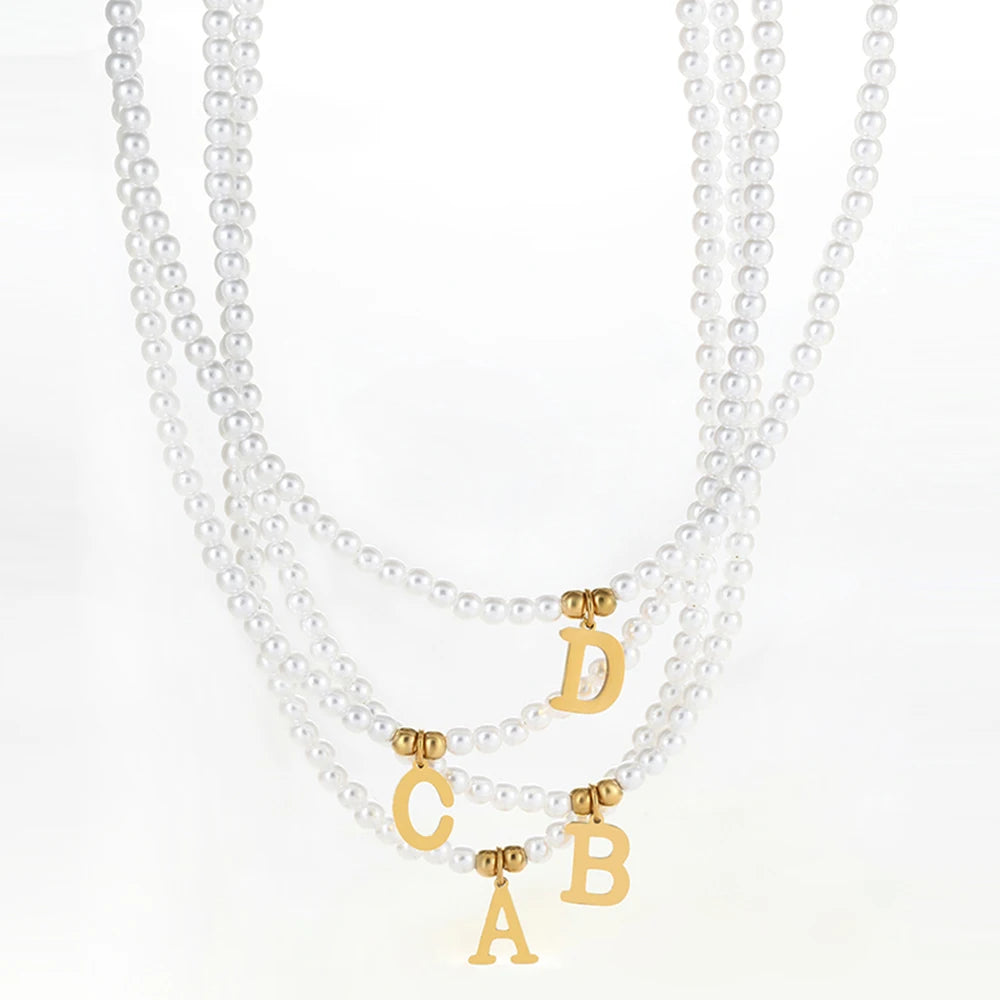 Initial Pearl Necklace