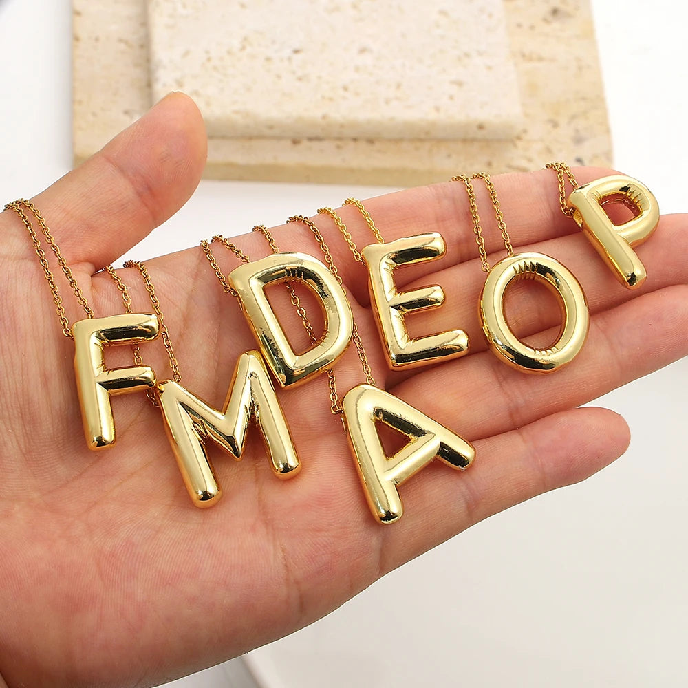 Large Initial Necklace