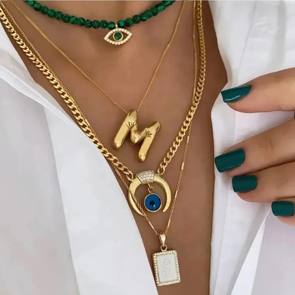 Large Initial Necklace
