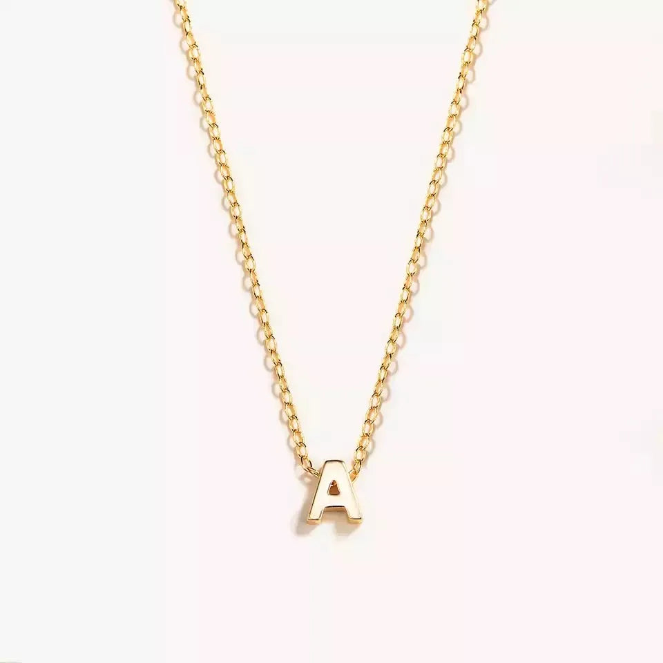 Sterling Silver Initial Letter Necklace
