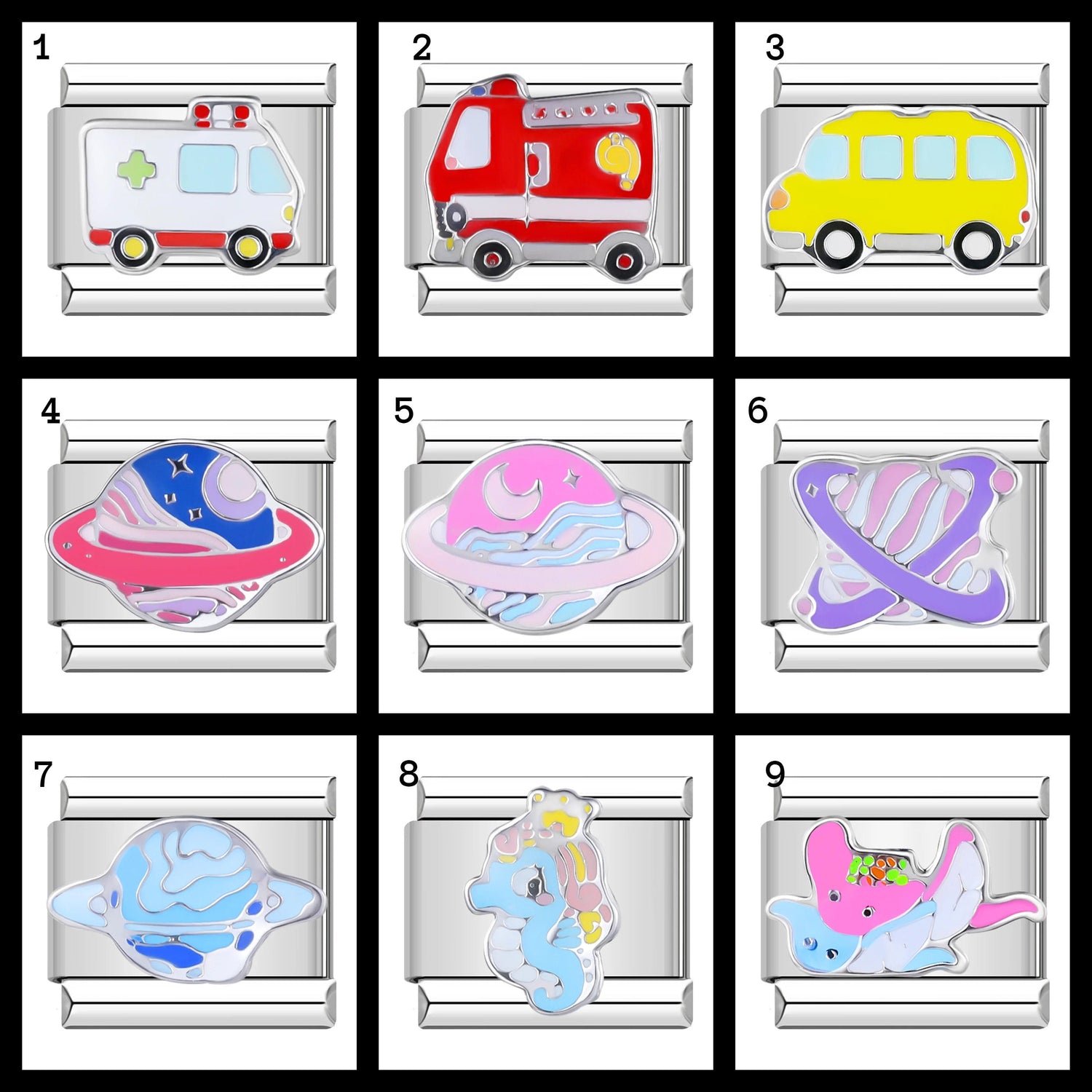 Italian Charms bracelet \ classic 9mm charms size \ Custom bracelet \ charm links \ gift for her \ Surprise Italian Bracelet Bracelet Charms