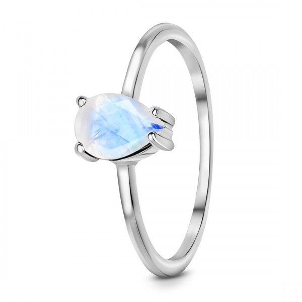 Delicate Moonstone Drop Ring | Symbol of Harmony, Balance & New Beginnings