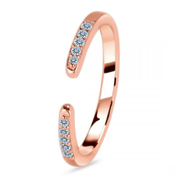 Blue Topaz Open Stackable Ring - 925 Sterling Silver | Symbol of Hope, Love, & Individuality