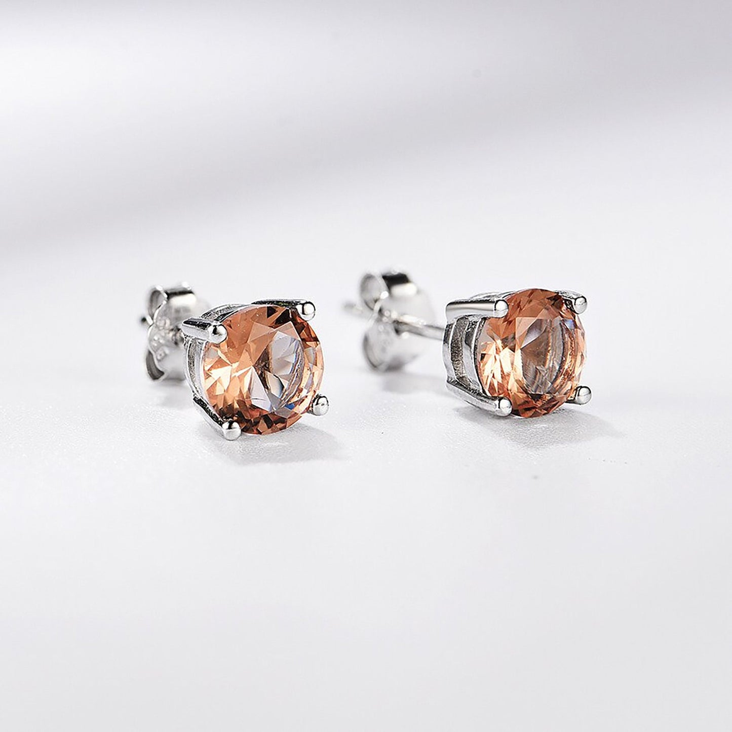 Zultanite Gemstone Stud Earrings, Solid 925 Sterling Silver, Dainty Stud Earrings for Women, Rhodium Plating