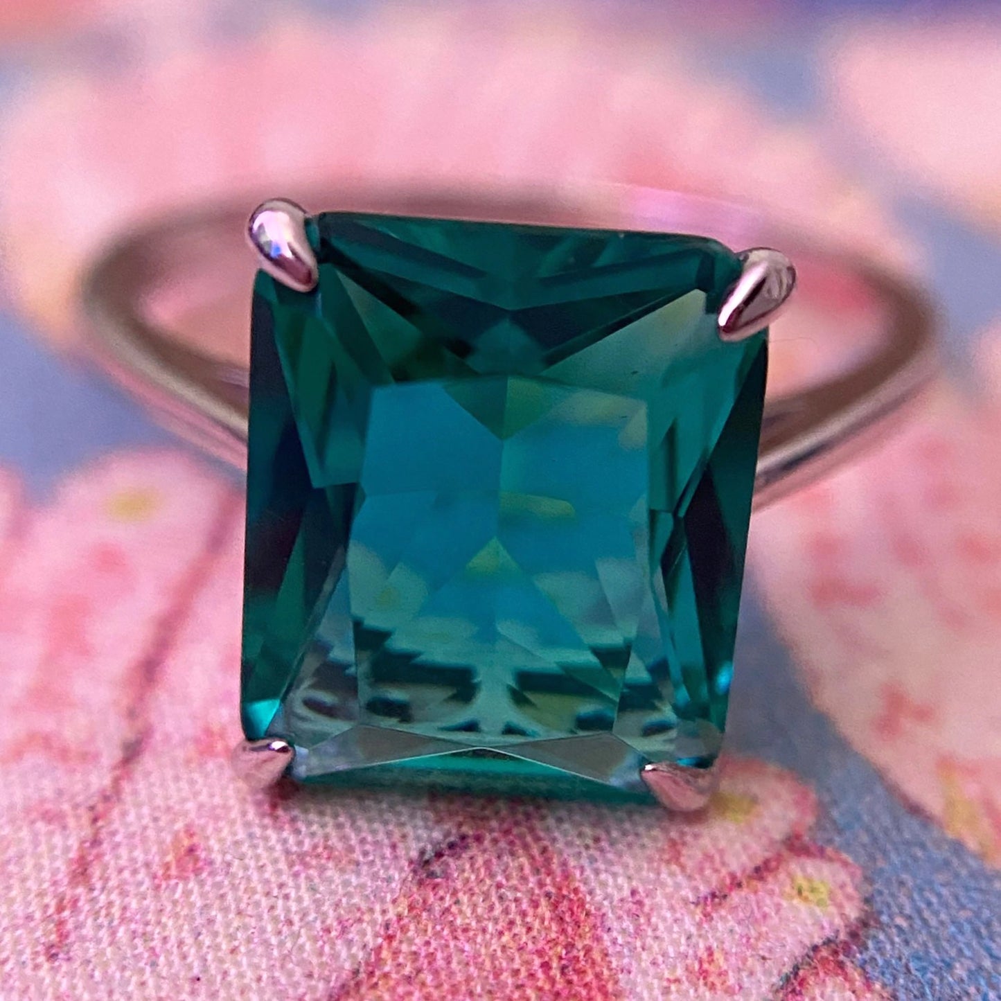 Zultanite 925 Silver Ring \ Diaspore Zultanite Ring \ Emerald Cutting Engagement Ring \ 925 Sterling Silver \ Promise Fine Jewelry
