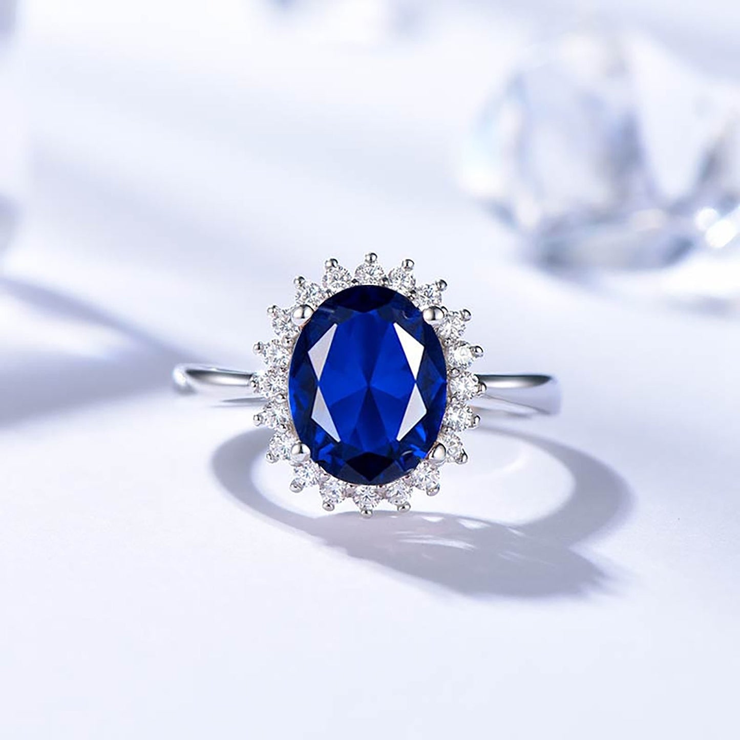 Diaspore Gemstone Ring, Solid 925 Sterling Silver, Created Oval cut Stone