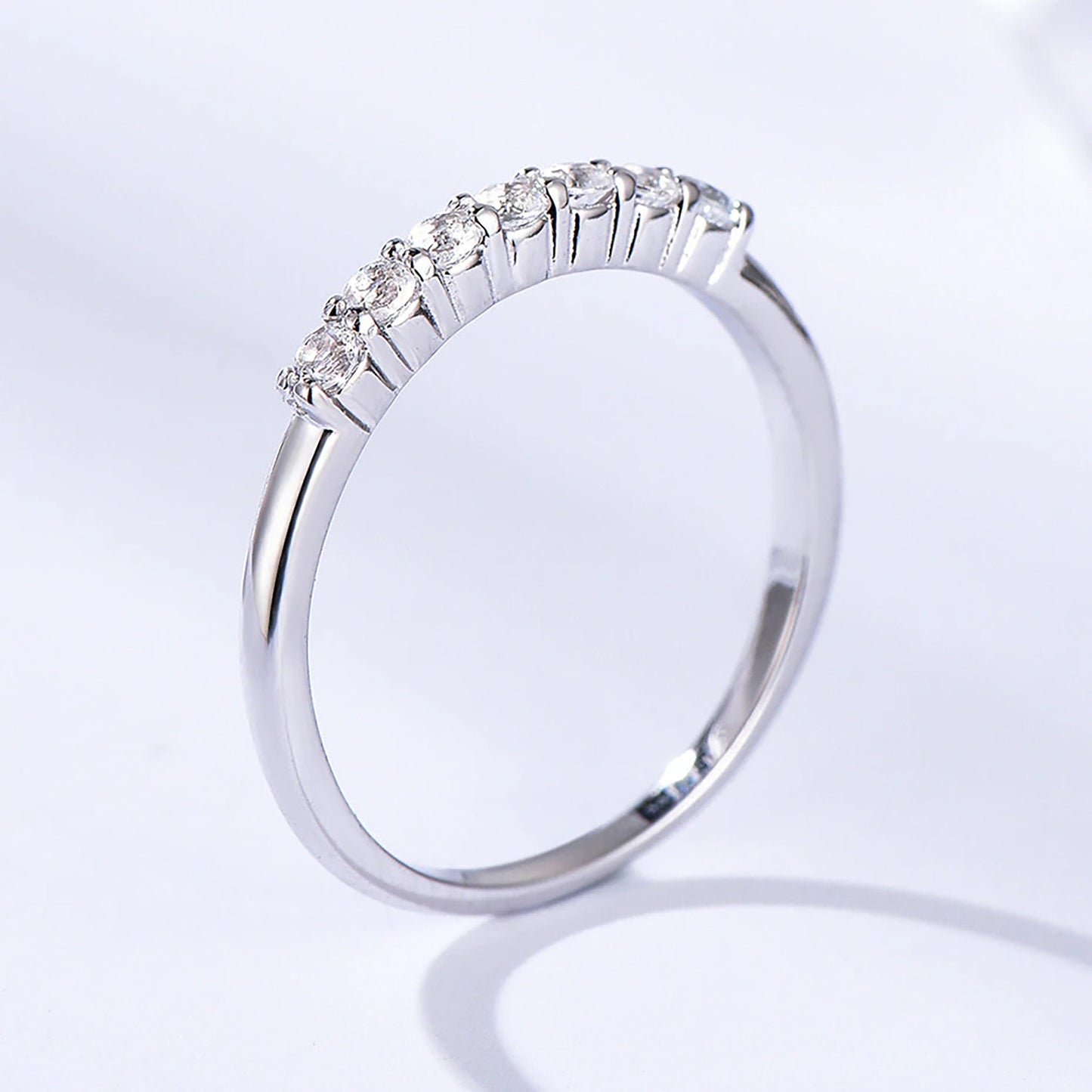 White Topaz Ring \Topaz Moissanite Gemstone Ring \ Solid Silver Topaz Ring \ 925 Sterling Silver \ Engagement Ring