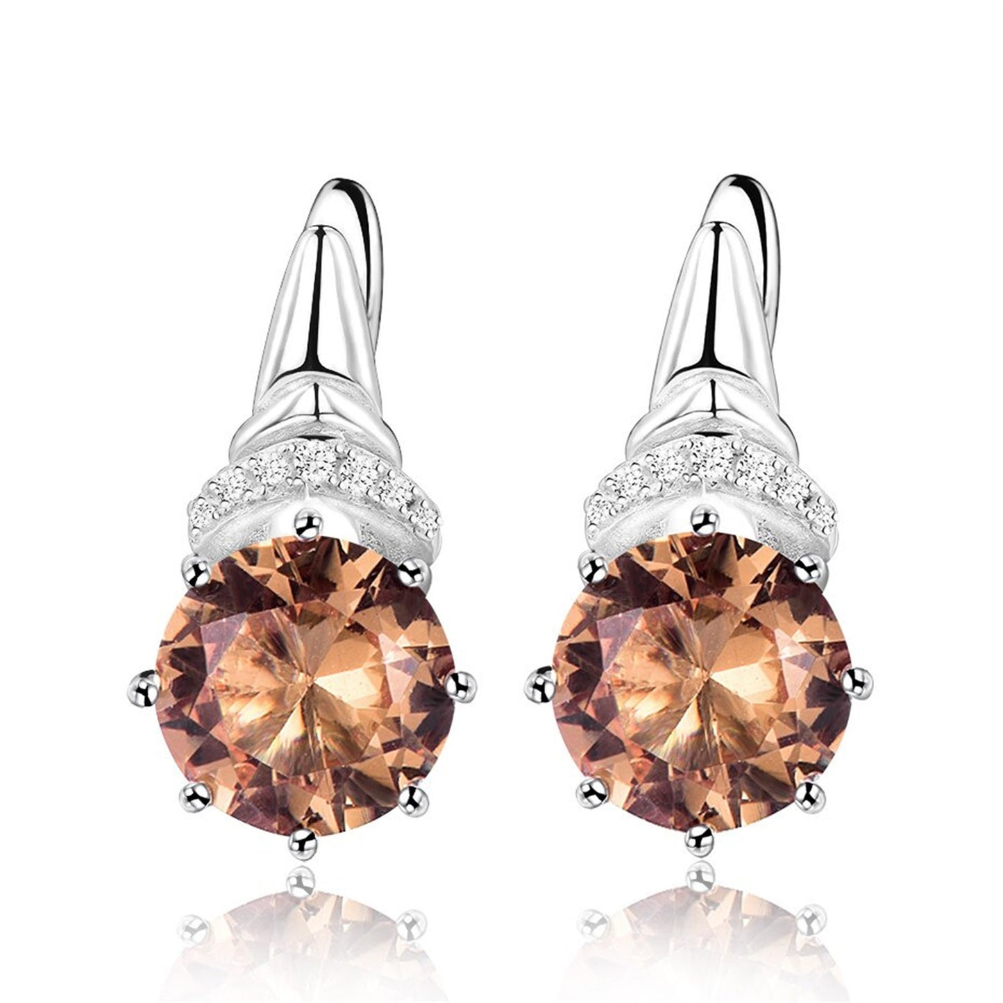Diaspore Gemstone Earrings, Zultanite Earrings, Solid 925 Sterling Silver, Color Change Crystal Earrings, Rhodium Plating