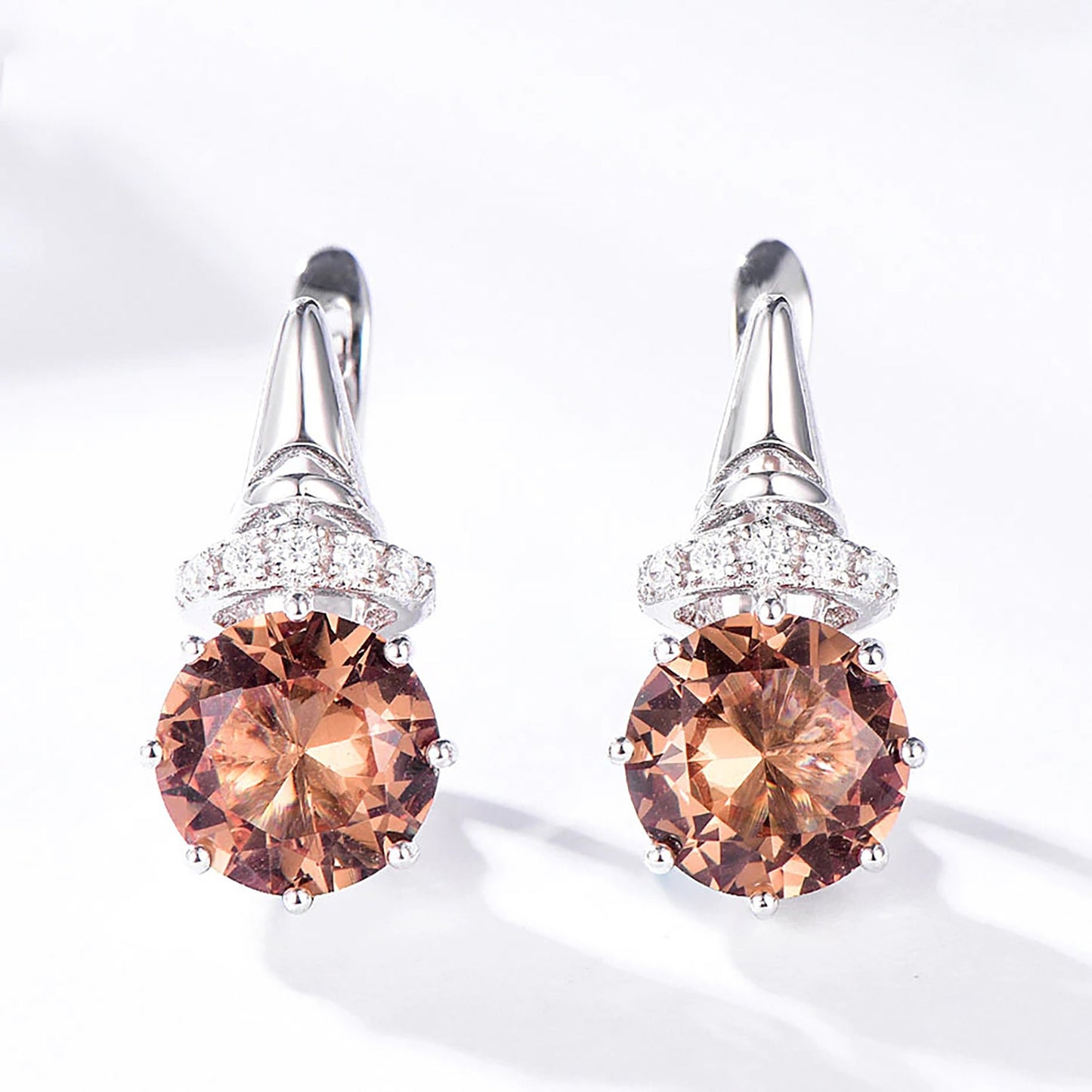 Diaspore Gemstone Earrings, Zultanite Earrings, Solid 925 Sterling Silver, Color Change Crystal Earrings, Rhodium Plating