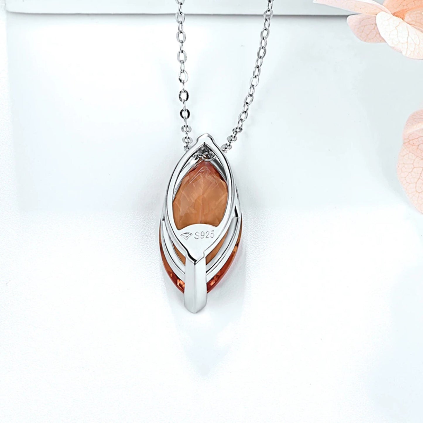 Zultanite 925 Silver Pendant Necklace, Marquise Cut 1.45 Grams Created Zultanite Necklace