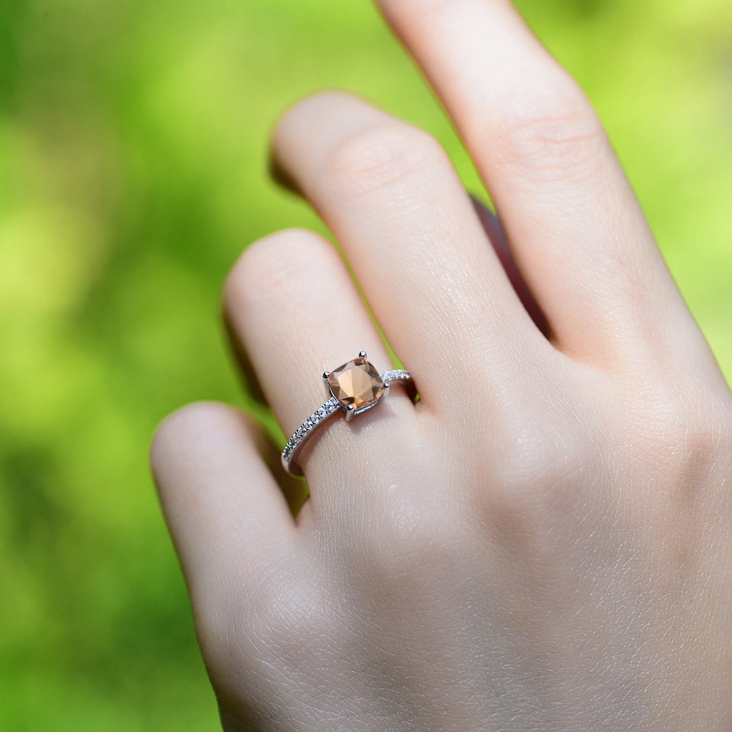 Zultanite Ring, Solid 925 Silver Gemstone Ring, Wedding Engagement Topaz, Sapphire, Emerald Ring