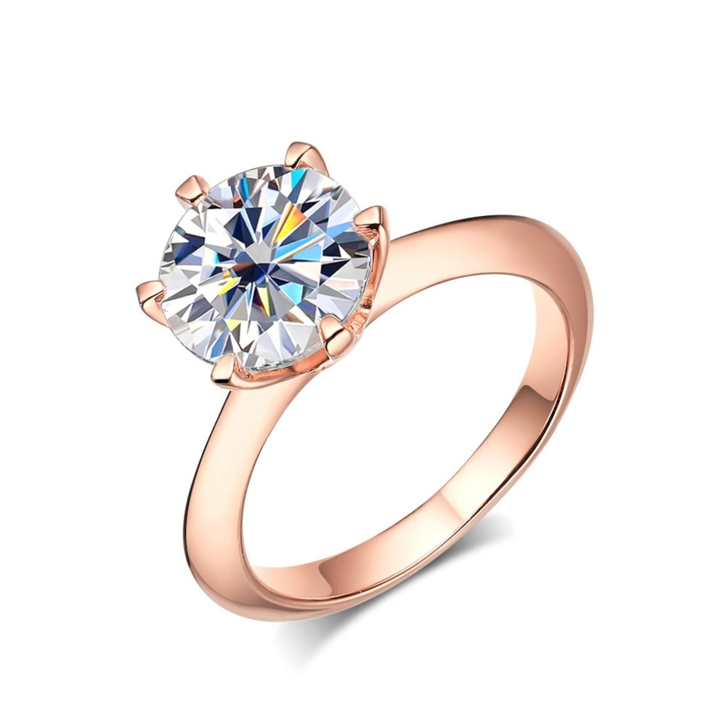 1-5 ct Moissanite Ring \ 925 Sterling Silver 6 Prong Engagement Ring \ Diamond Ring \ Solitaire Wedding Ring \ Proposal Ring For Her