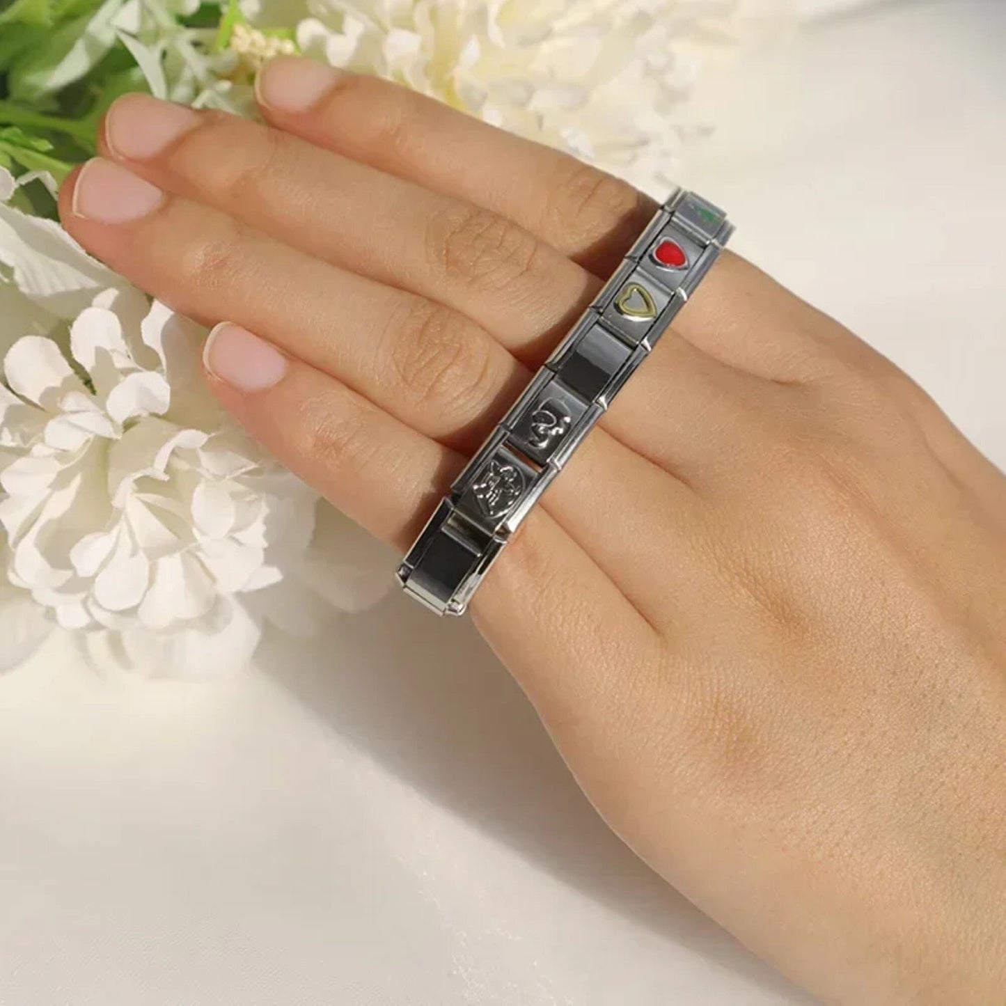 Italian Charms bracelet \ classic 9mm charms size \ Custom bracelet \ charm links \ gift for her \ Surprise Italian Bracelet Bracelet Charms