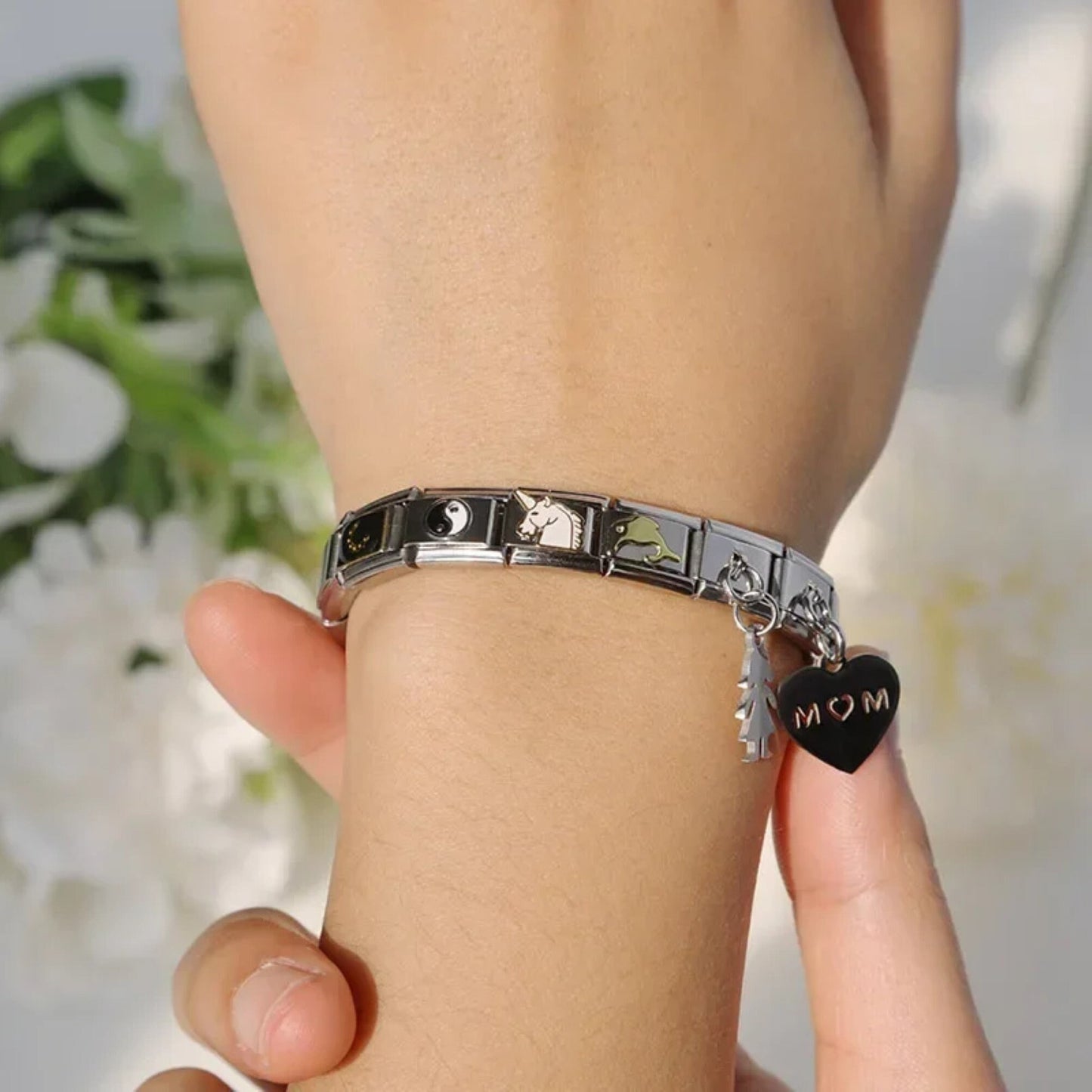 Italian Charms bracelet \ classic 9mm charms size \ Custom bracelet \ charm links \ gift for her \ Surprise Italian Bracelet Bracelet Charms