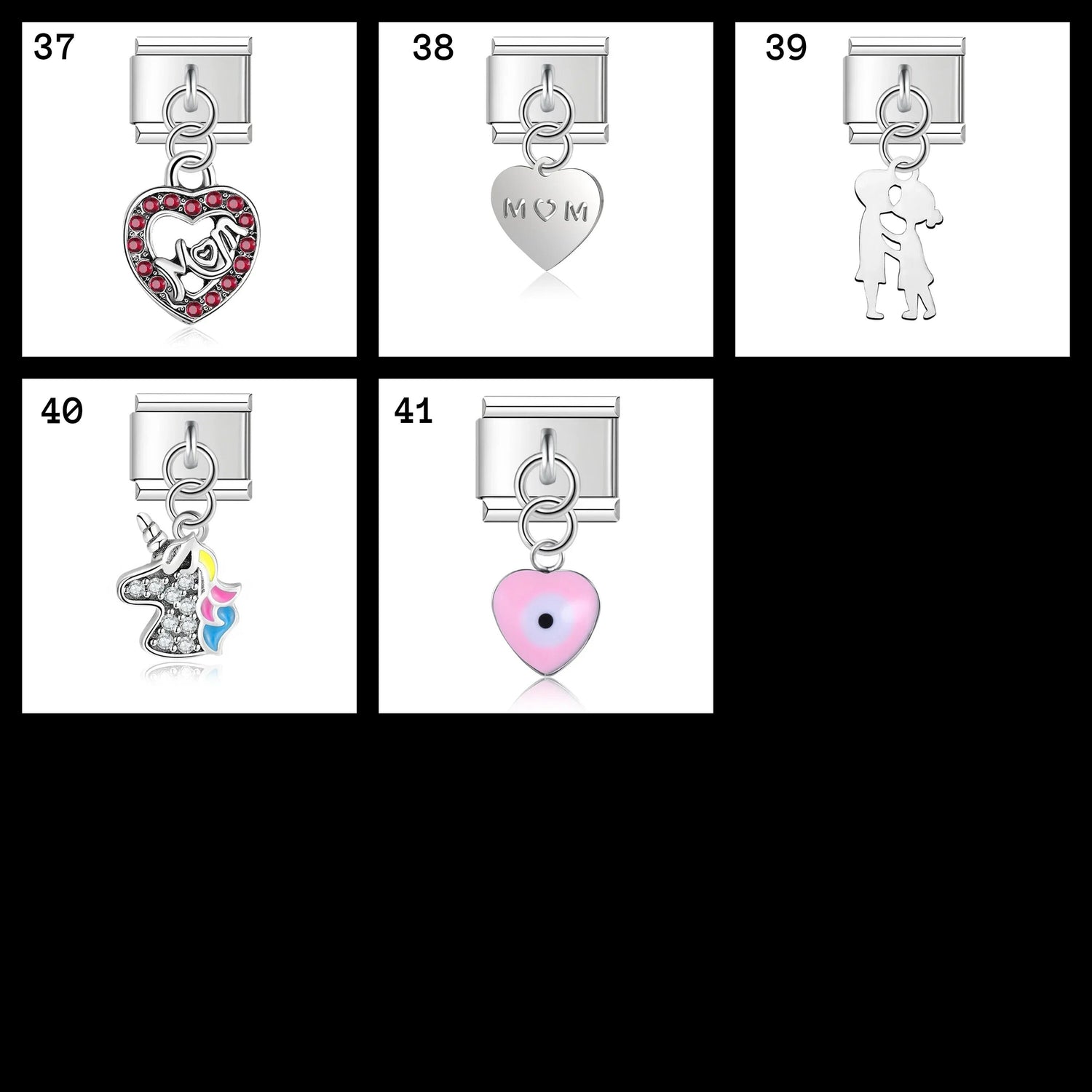 Italian Charms bracelet \ classic 9mm charms size \ Custom bracelet \ charm links \ gift for her \ Surprise Italian Bracelet Bracelet Charms