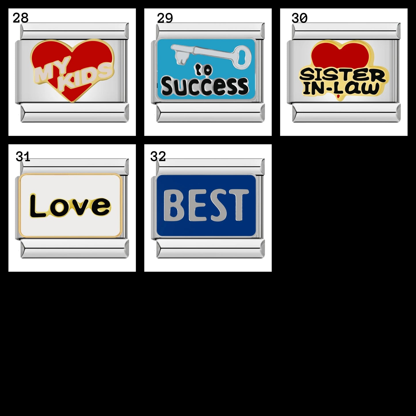 Italian Charms bracelet \ classic 9mm charms size \ Custom bracelet \ charm links \ gift for her \ Surprise Italian Bracelet Bracelet Charms