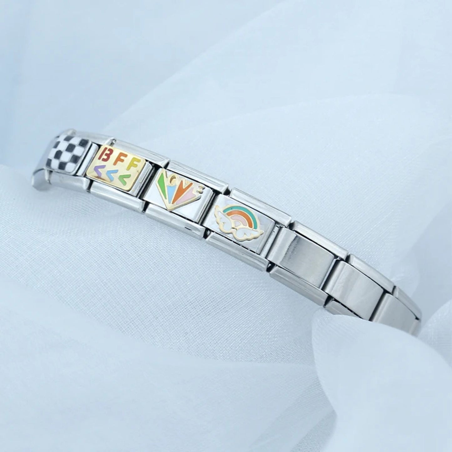 Italian Charms bracelet \ classic 9mm charms size \ Custom bracelet \ charm links \ gift for her \ Surprise Italian Bracelet Bracelet Charms