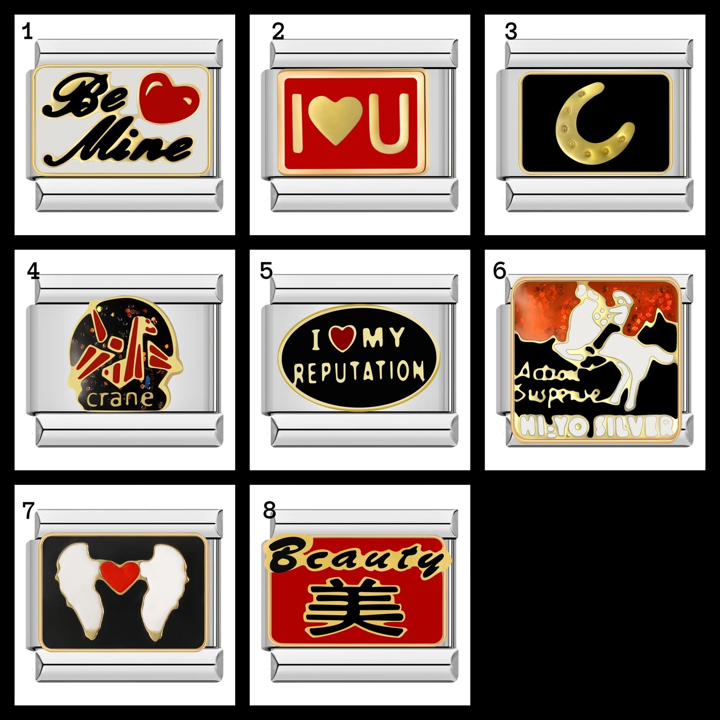 Italian Charms bracelet \ classic 9mm charms size \ Custom bracelet \ charm links \ gift for her \ Surprise Italian Bracelet Bracelet Charms