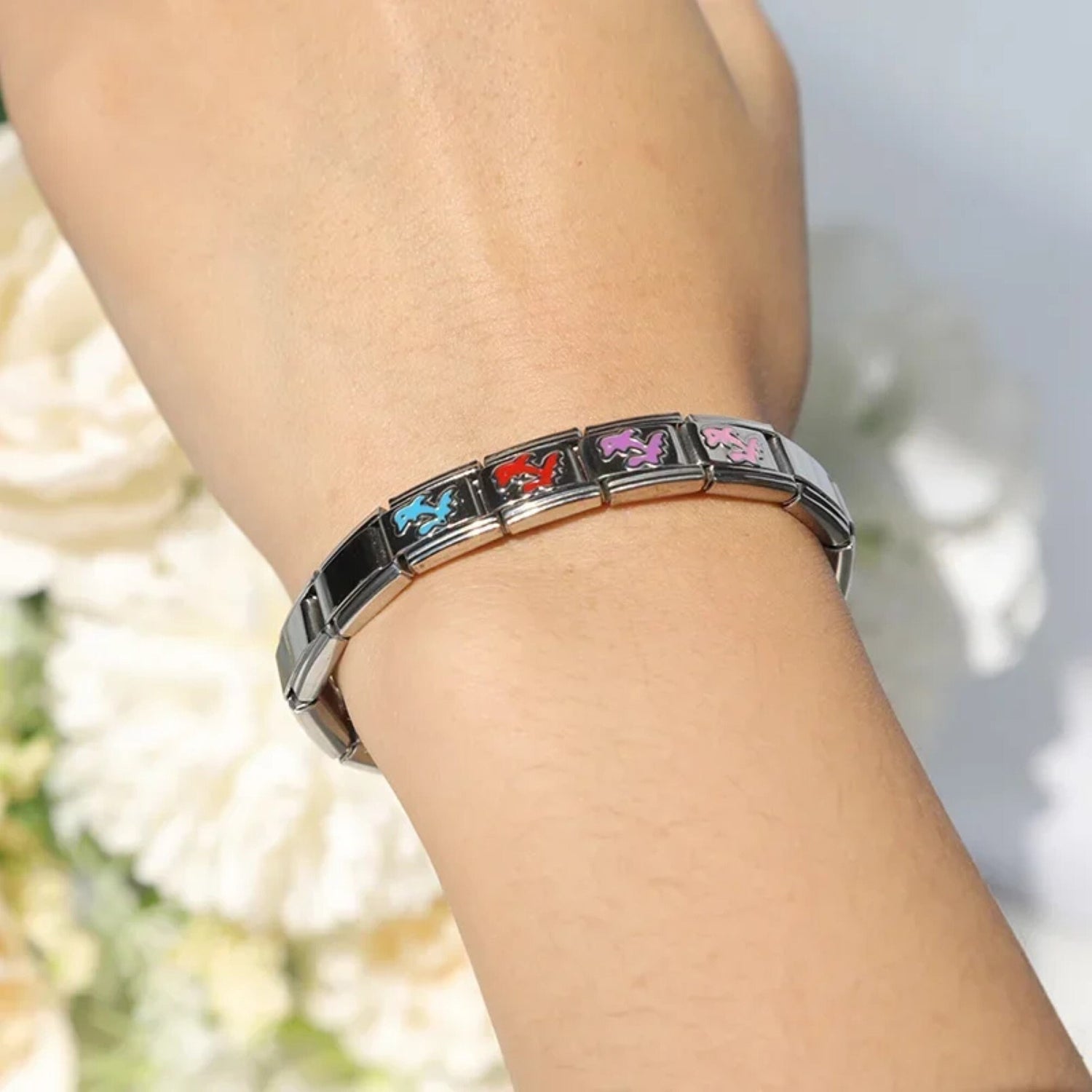 Italian Charms bracelet \ classic 9mm charms size \ Custom bracelet \ charm links \ gift for her \ Surprise Italian Bracelet Bracelet Charms