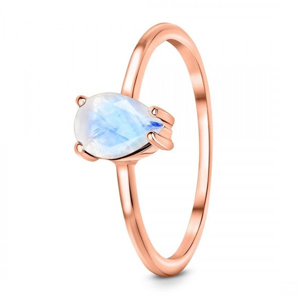 Delicate Moonstone Drop Ring | Symbol of Harmony, Balance & New Beginnings