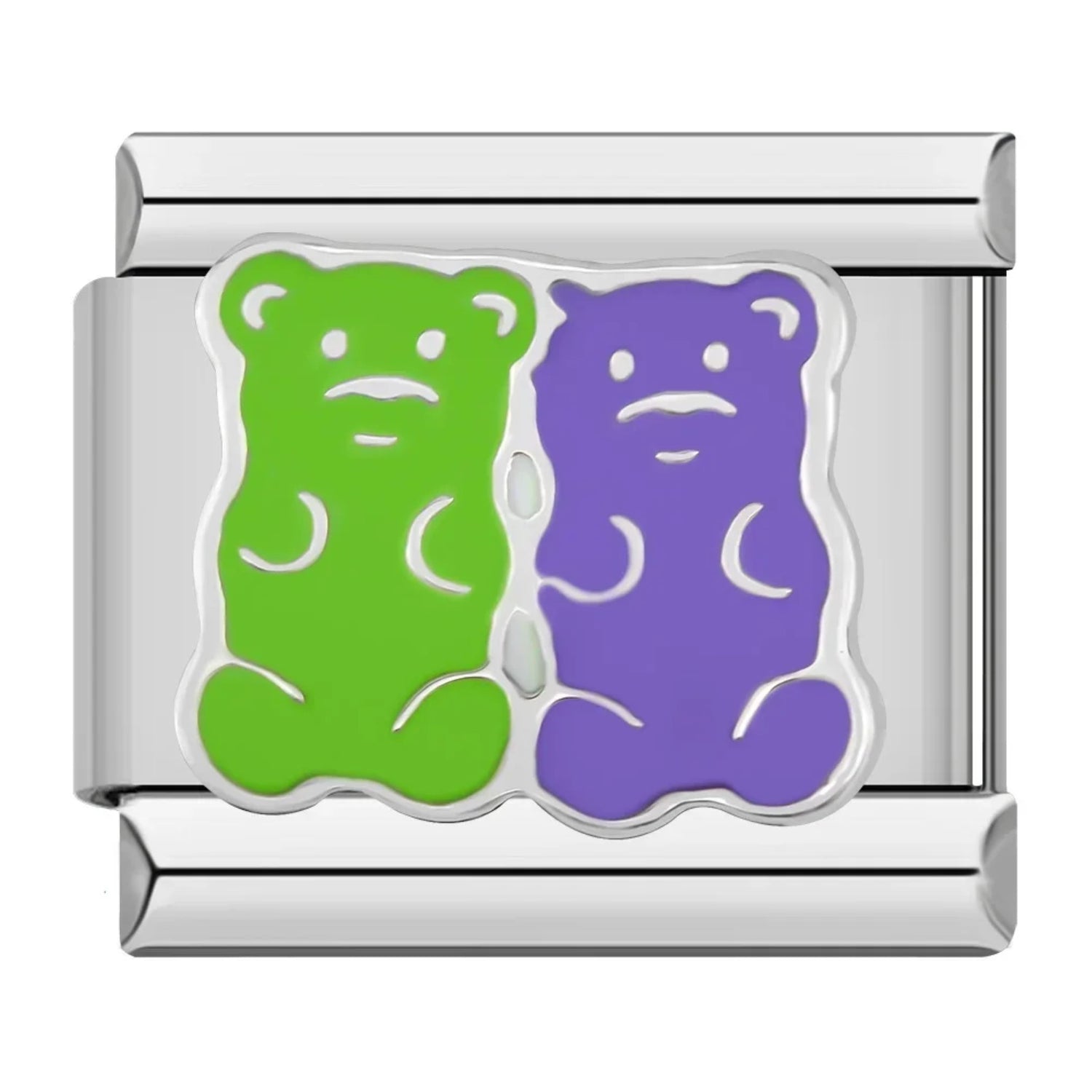 Green and Purple Gummy Bear Charm