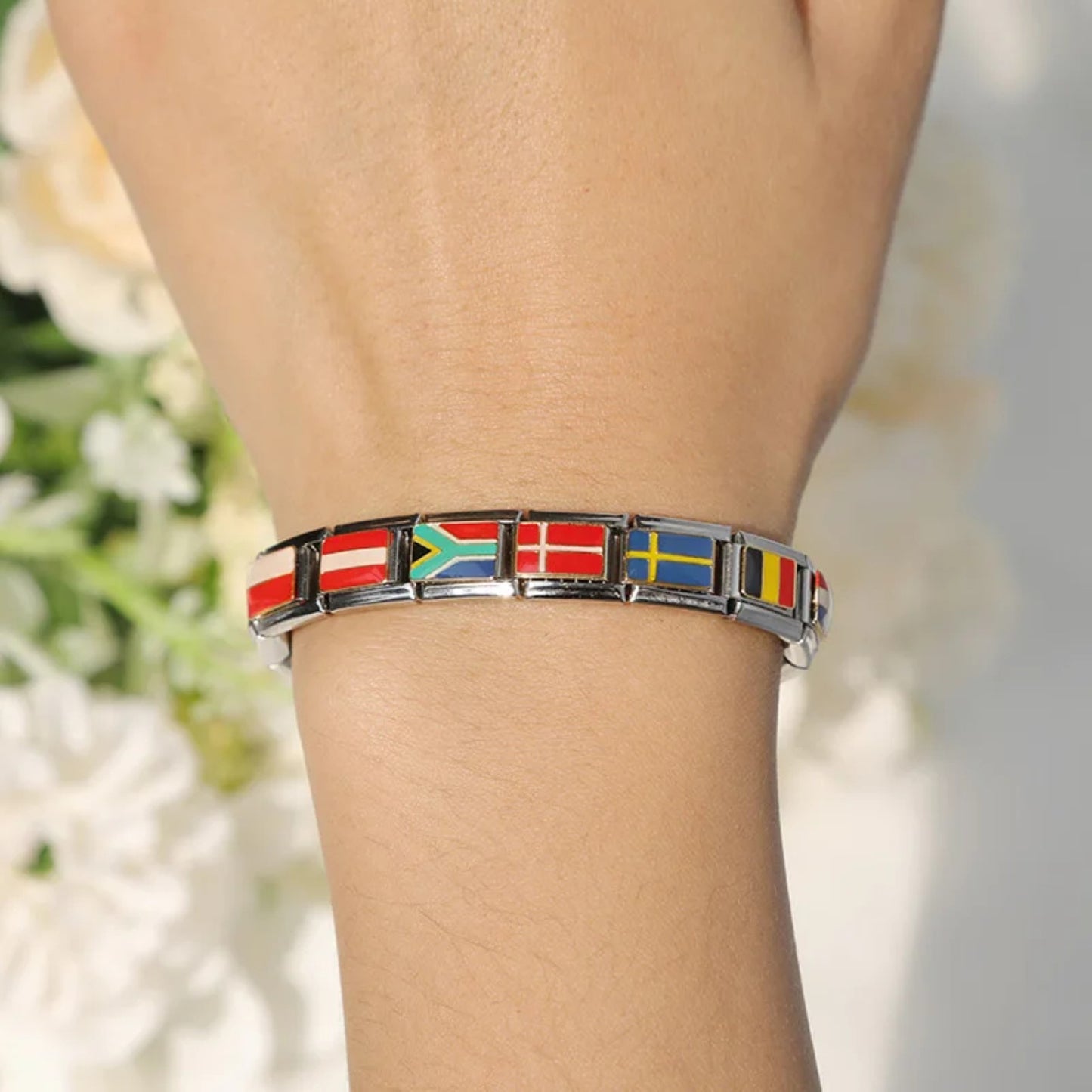 Norwegen Flag Italian Bracelet Charm