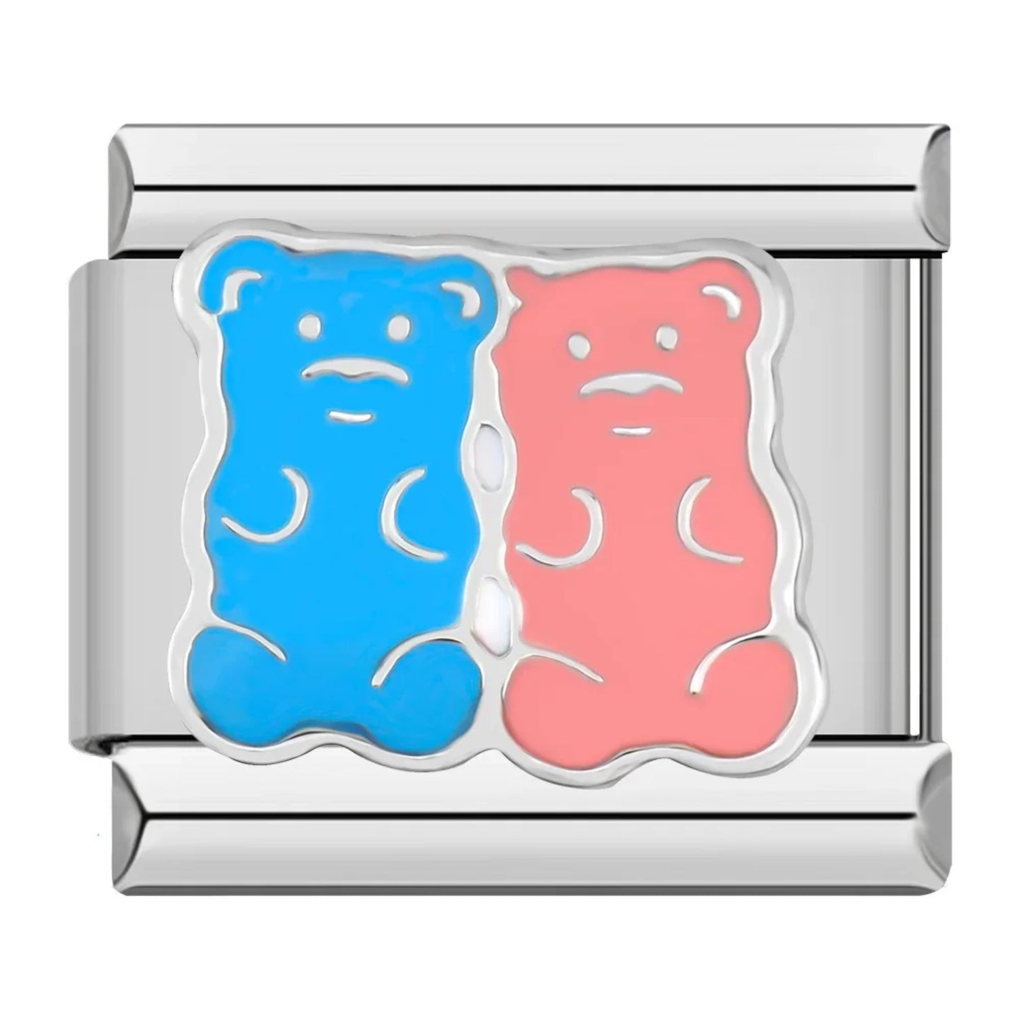 Blue and Pink Gummy Bear Charm