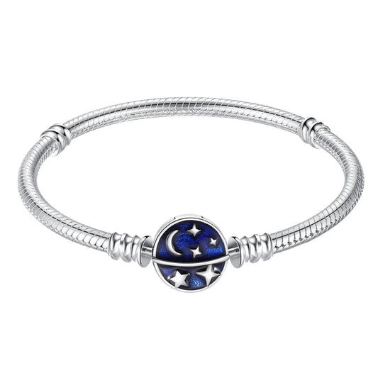 Moon and Sky Silver Charm Bracelet