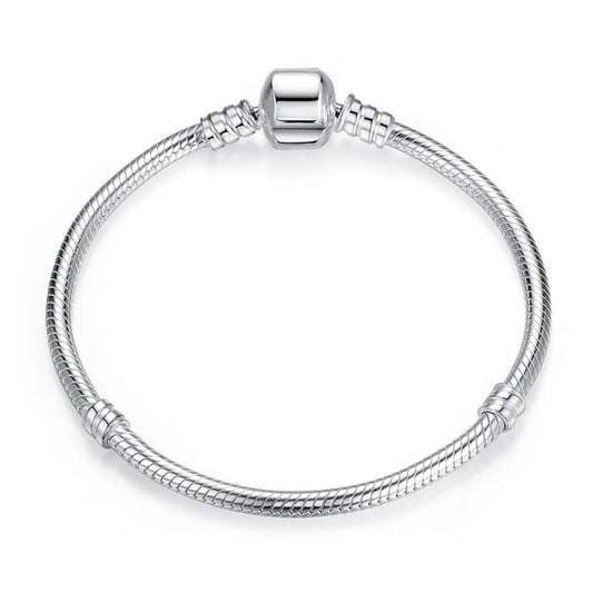 Silver Charm Baracelet Simple Clasp