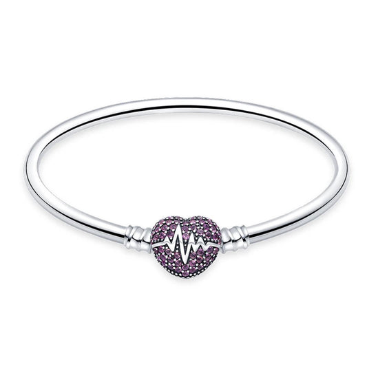 Beating Heart Silver Charm Bracelet