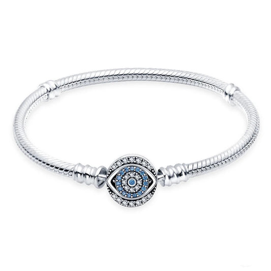 RA Eye Silver Charm Bracelet