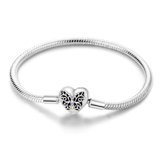 Butterfly Silver Charm Bracelet