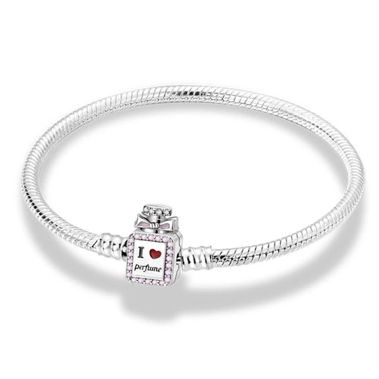 I love Parfume Silver Charm Bracelet