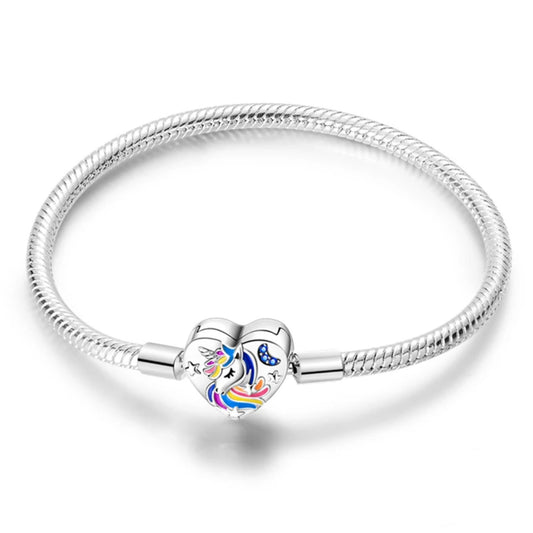 Love Unicorn Silver Charm Bracelet