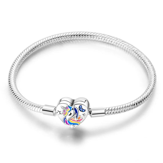 Love Unicorn Silver Charm Bracelet