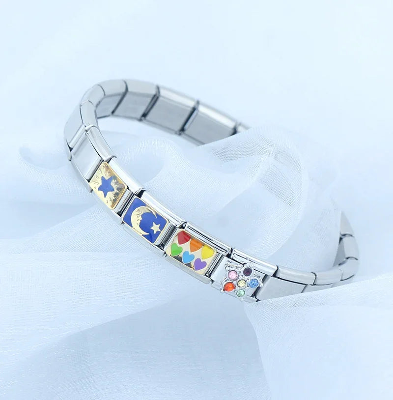 Raibow Hearts Charm