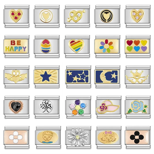 Gold Crown Wings Charm